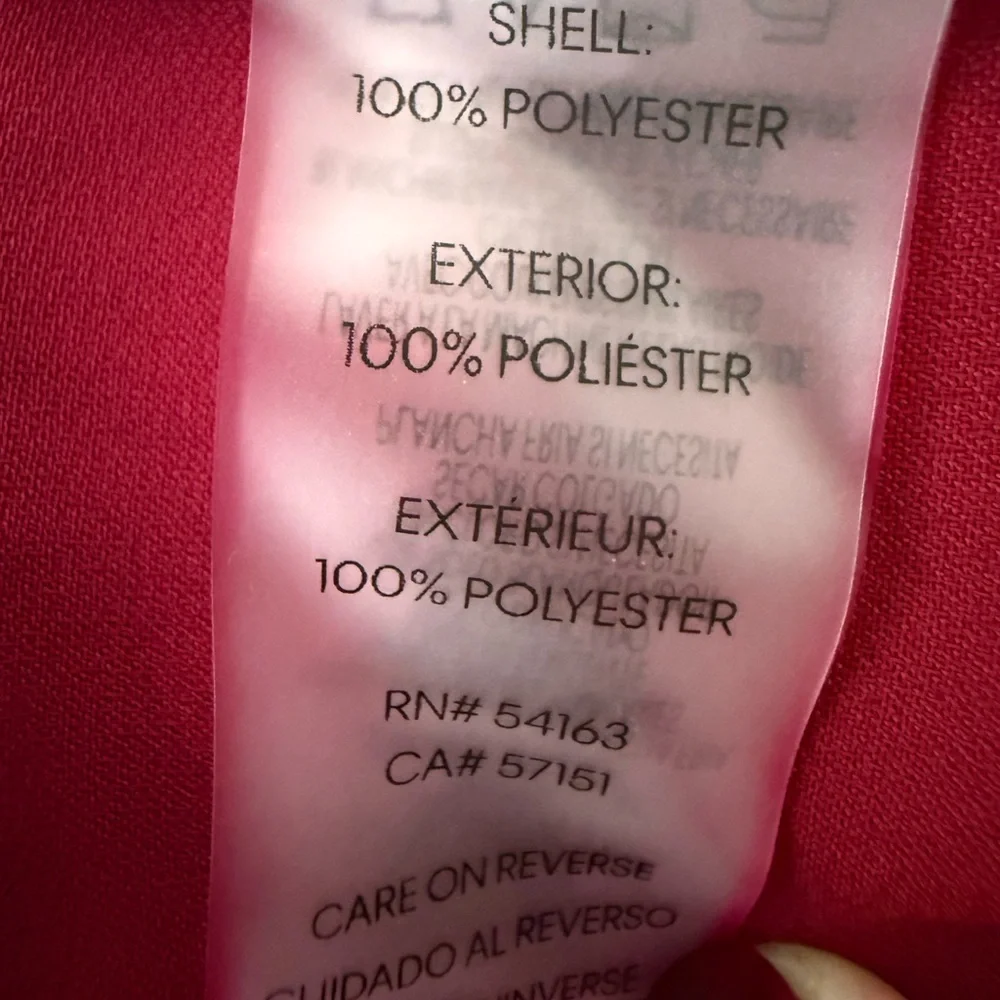 Calvin Klein Women's Wide Leg Magenta Pants - Picture 4 of 5